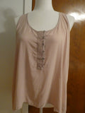 Gap women's dusty pink detailed 100% viscose top size Large