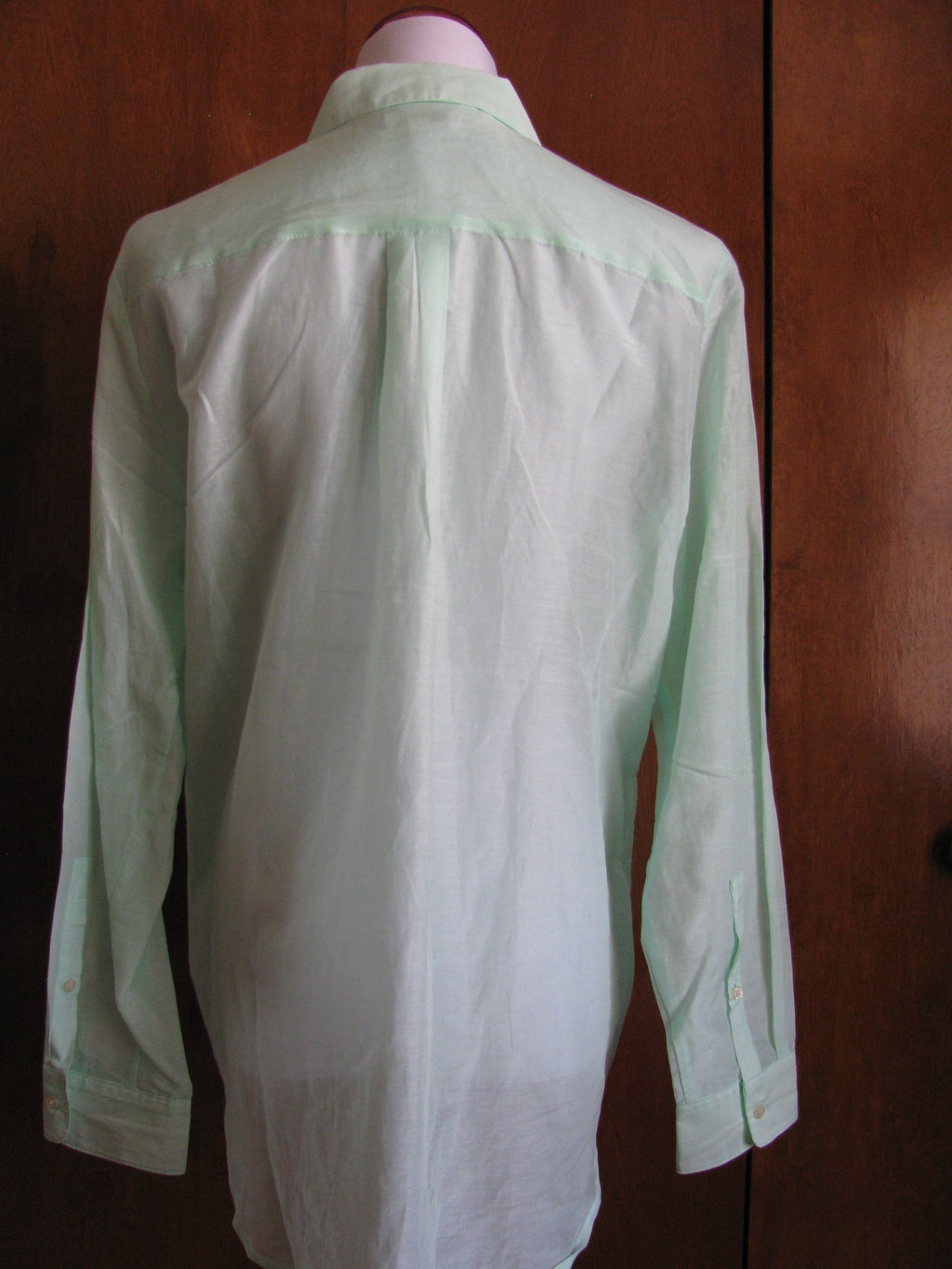 Gap women’s cotton silk light green shirt small