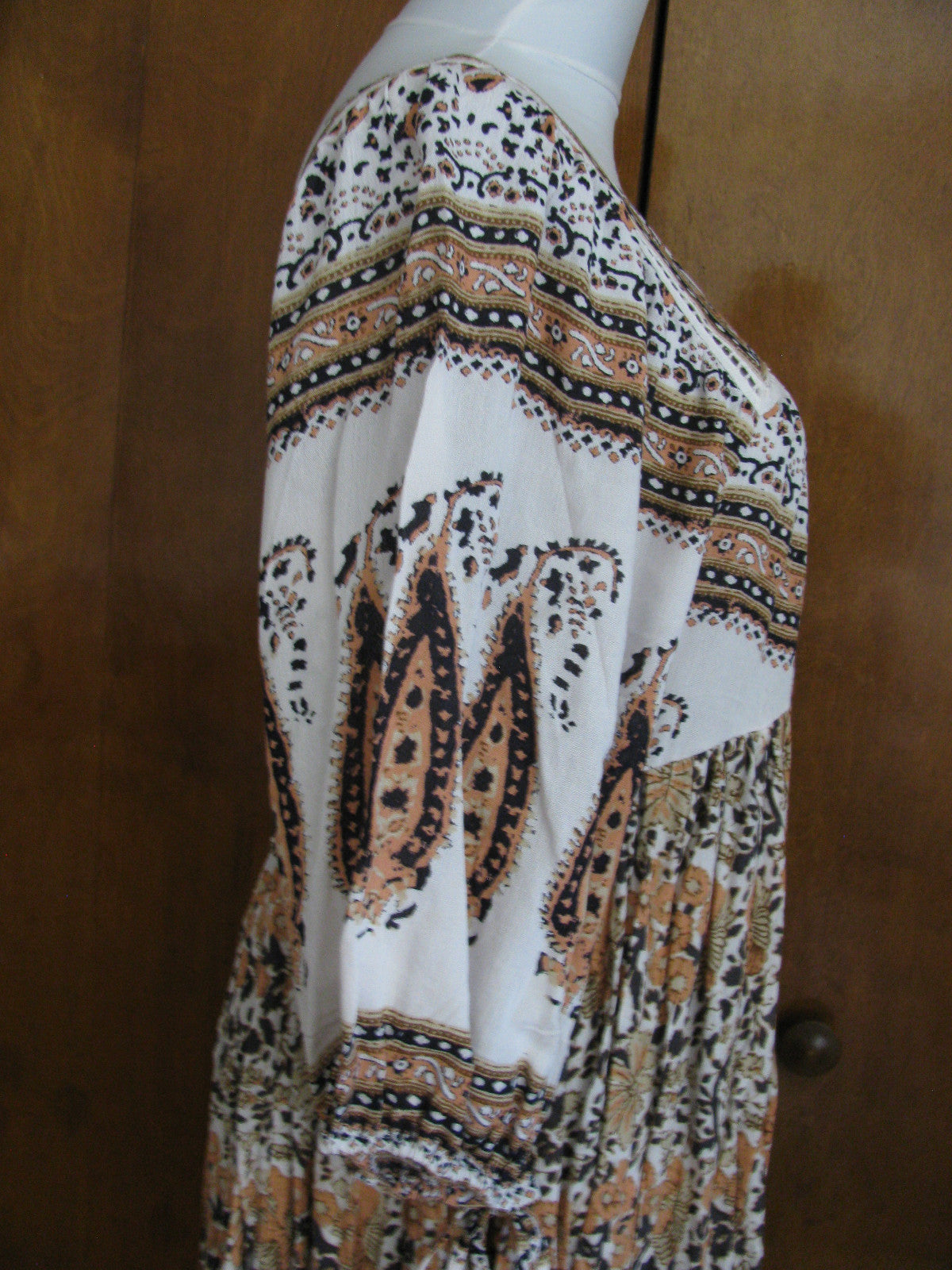 Free People women’s soft rayon ivory combo mini New dress 