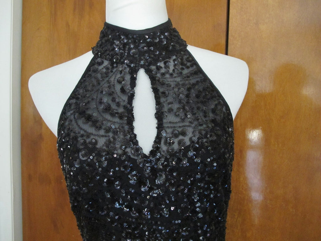 Ralph Lauren women's black sequin evening dress new