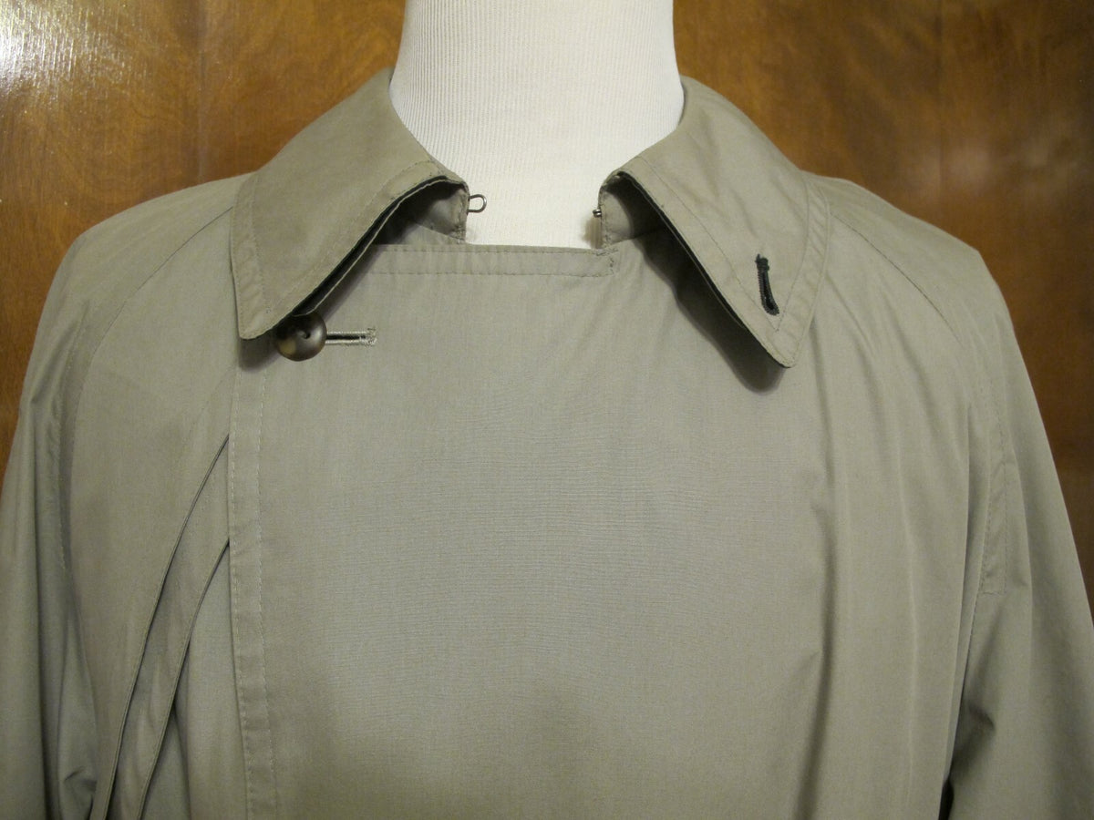 London Fog Men's Trench Coat EURO 42R USA Large  Gray Removable Lining