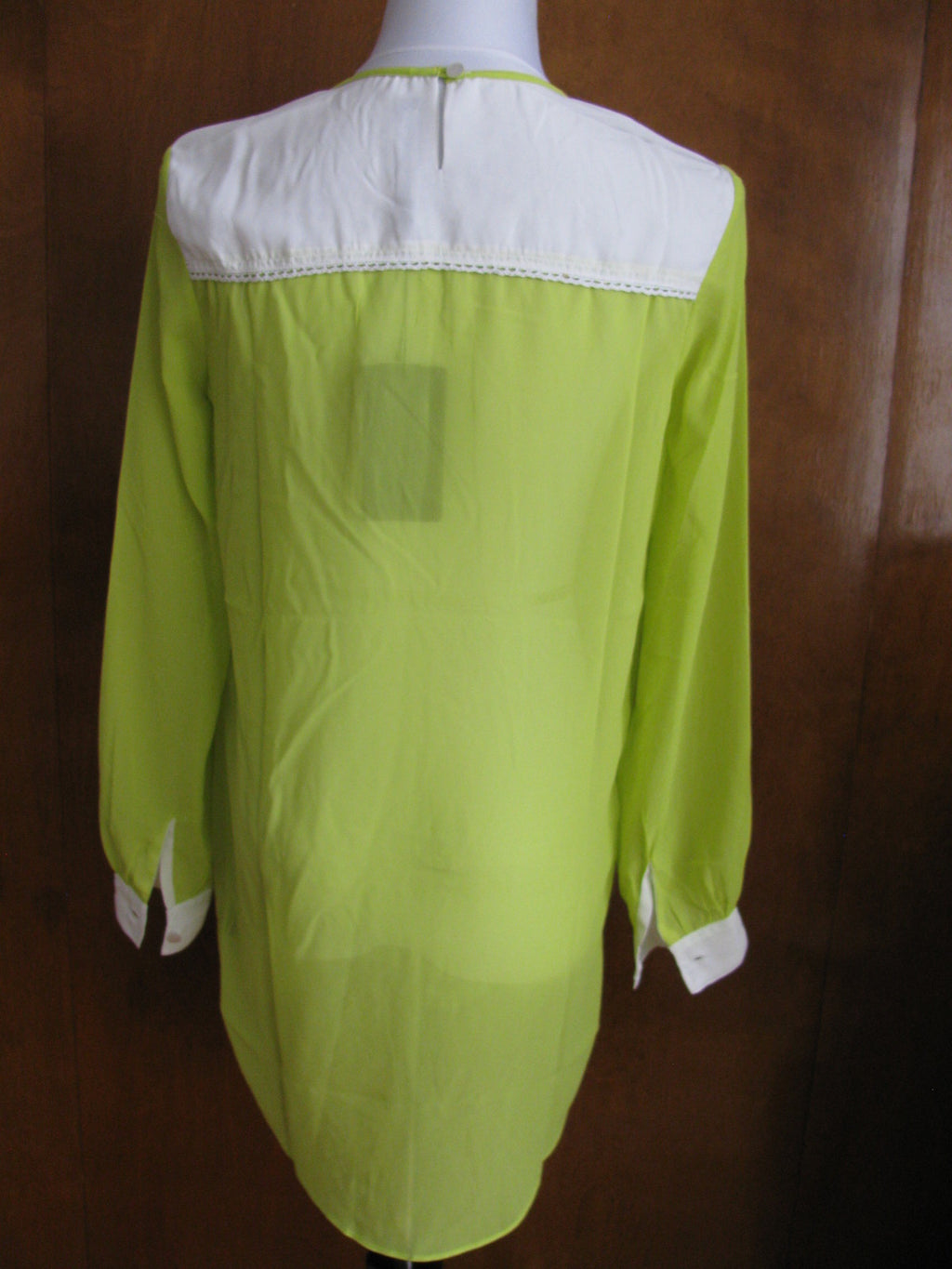 Walter Baker Evan women’s white lime tunic dress XSmall New
