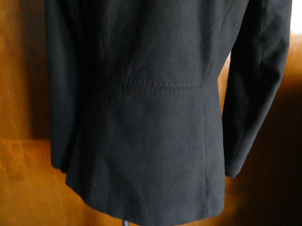 Tahari Women's Black Lined Detailed Pea Coat Jacket Size 4