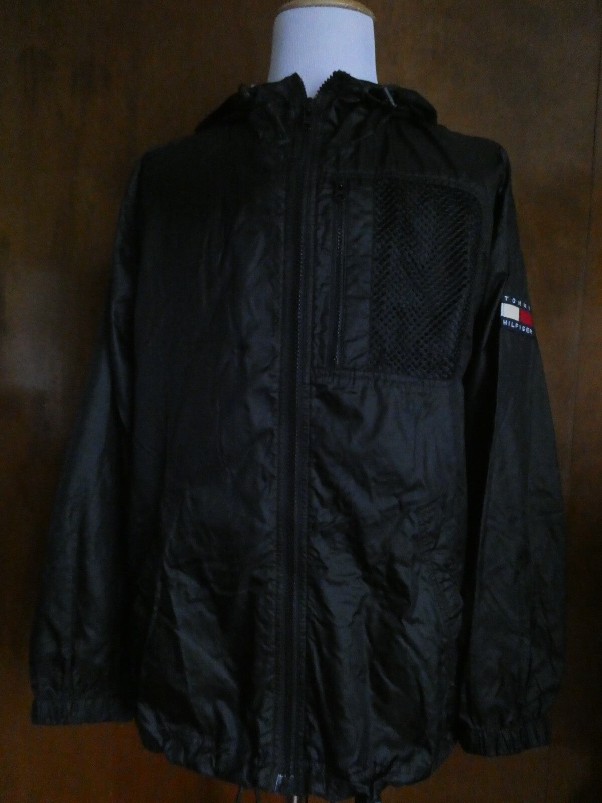 Tommy Hilfiger Windbreaker Vintage Hooded Jacket Size Medium