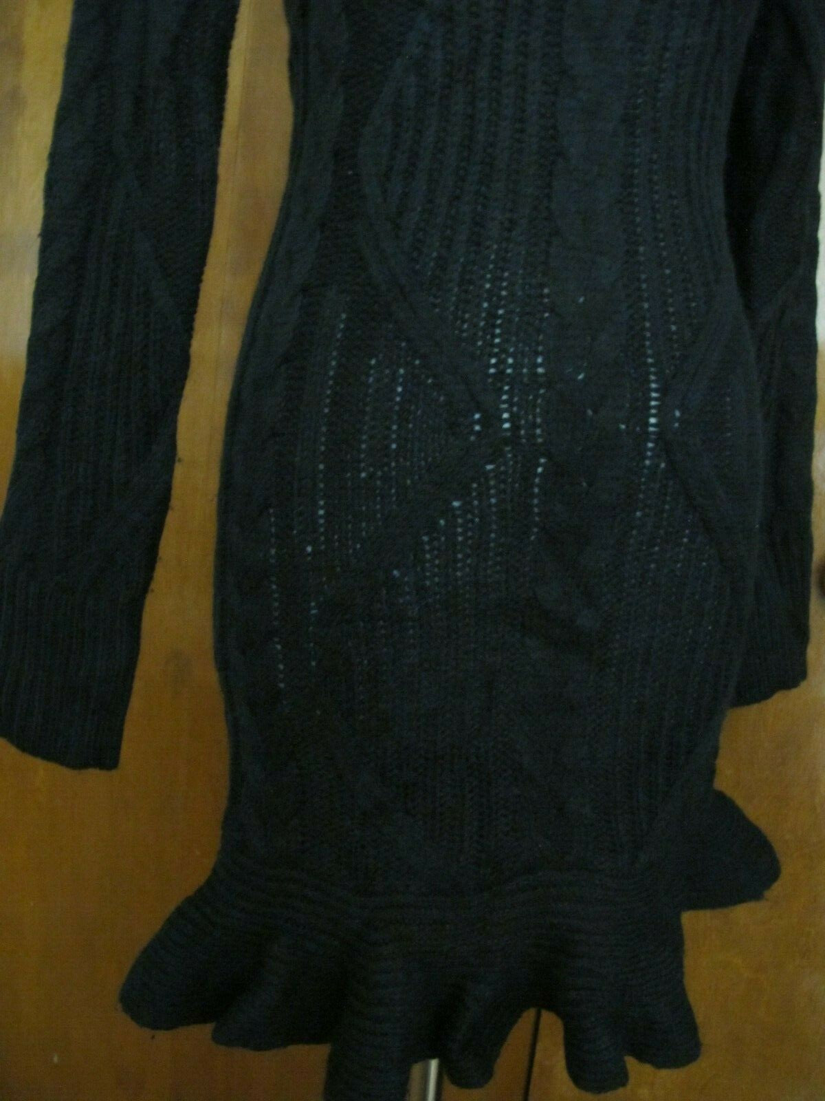 UNIF Women's Black Detailed Sweater Mini Dress Medium(fits Small)