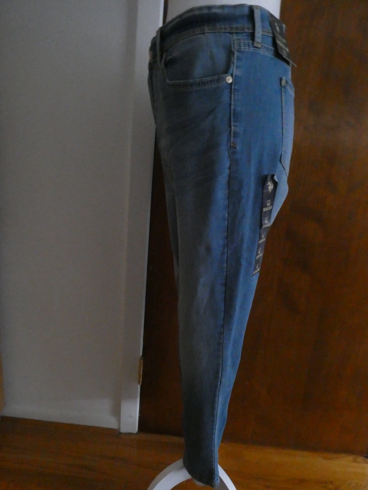U.S. POLO ASSN. Women Blue Jeans Size 14 Regular (Tagged 16) Skinny Mid Rise NWT
