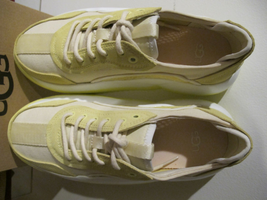 Ugg Australia La Cloud Low Women Slip On Sneaker Shoes yellow white 1107945 sz 9