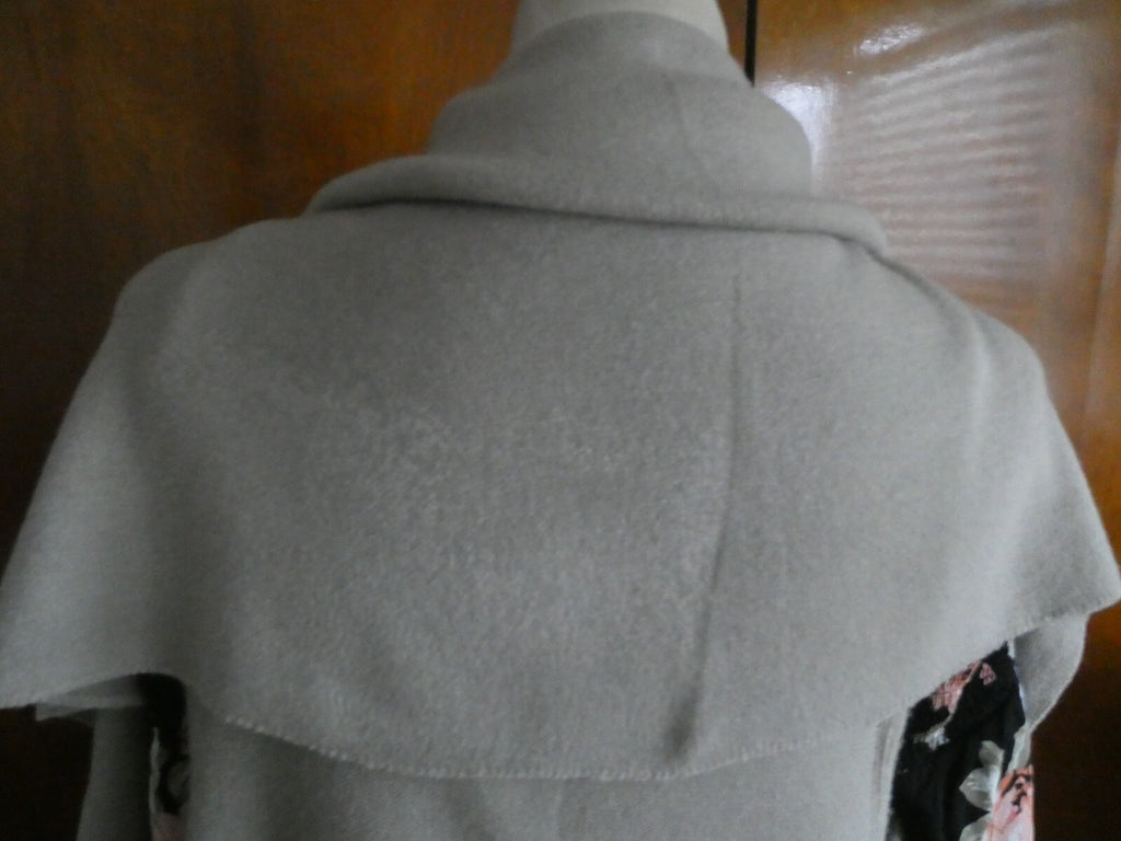 Look By M Women's Gray Knit Open Wrap Cardigan Sleeveless Shawl Vest One Size