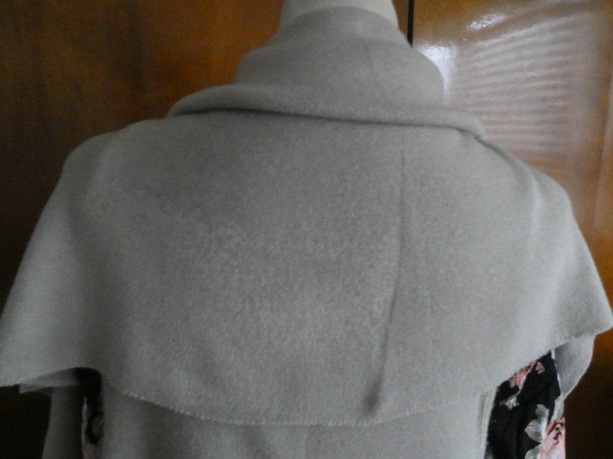 Look By M Women's Gray Knit Open Wrap Cardigan Sleeveless Shawl Vest One Size