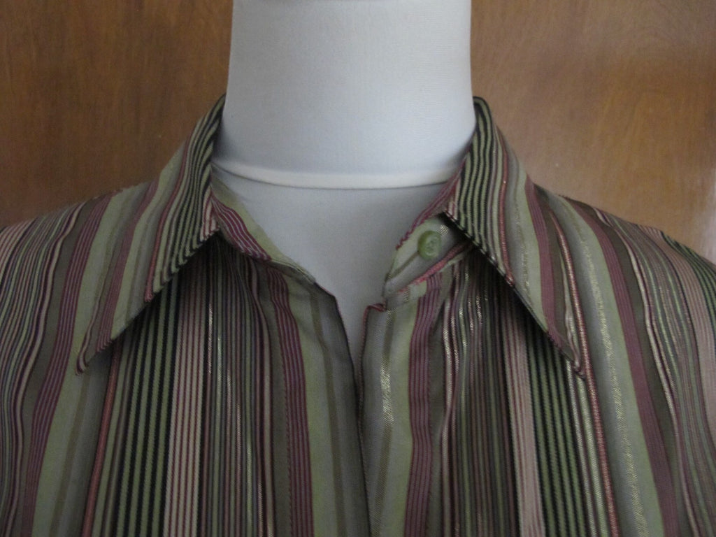 New York &Company women's stylish multi-color striped top size PL