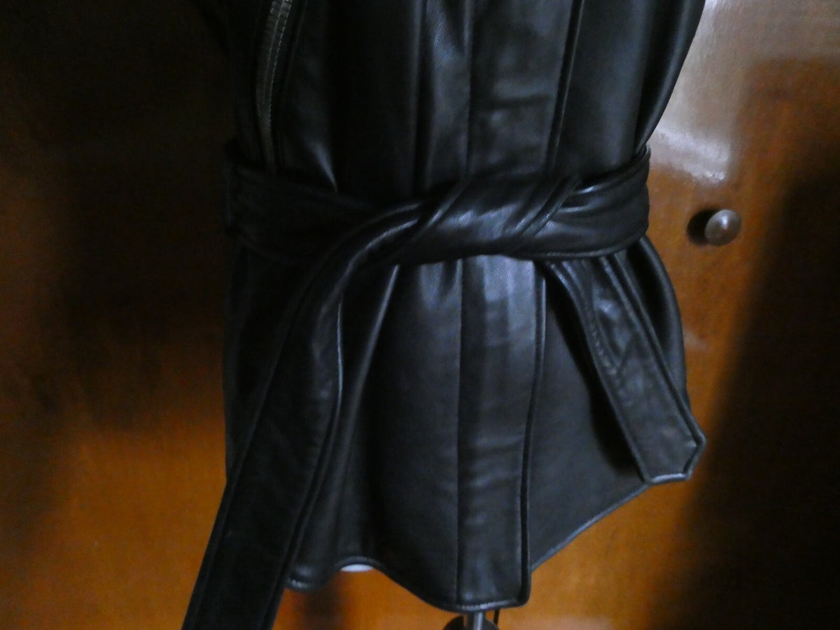 John Michael Designer Black 100% Soft Leather Woman's Vest Size XS