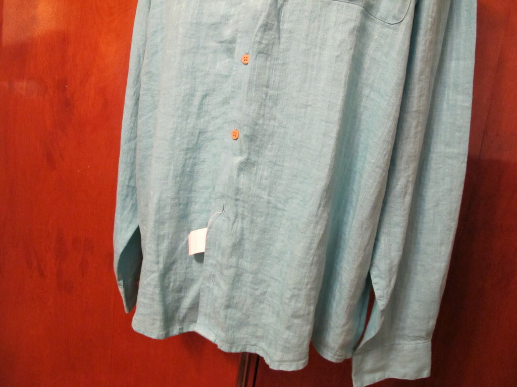 Jos. A. Bank men’s linen teal shirt xlarge 