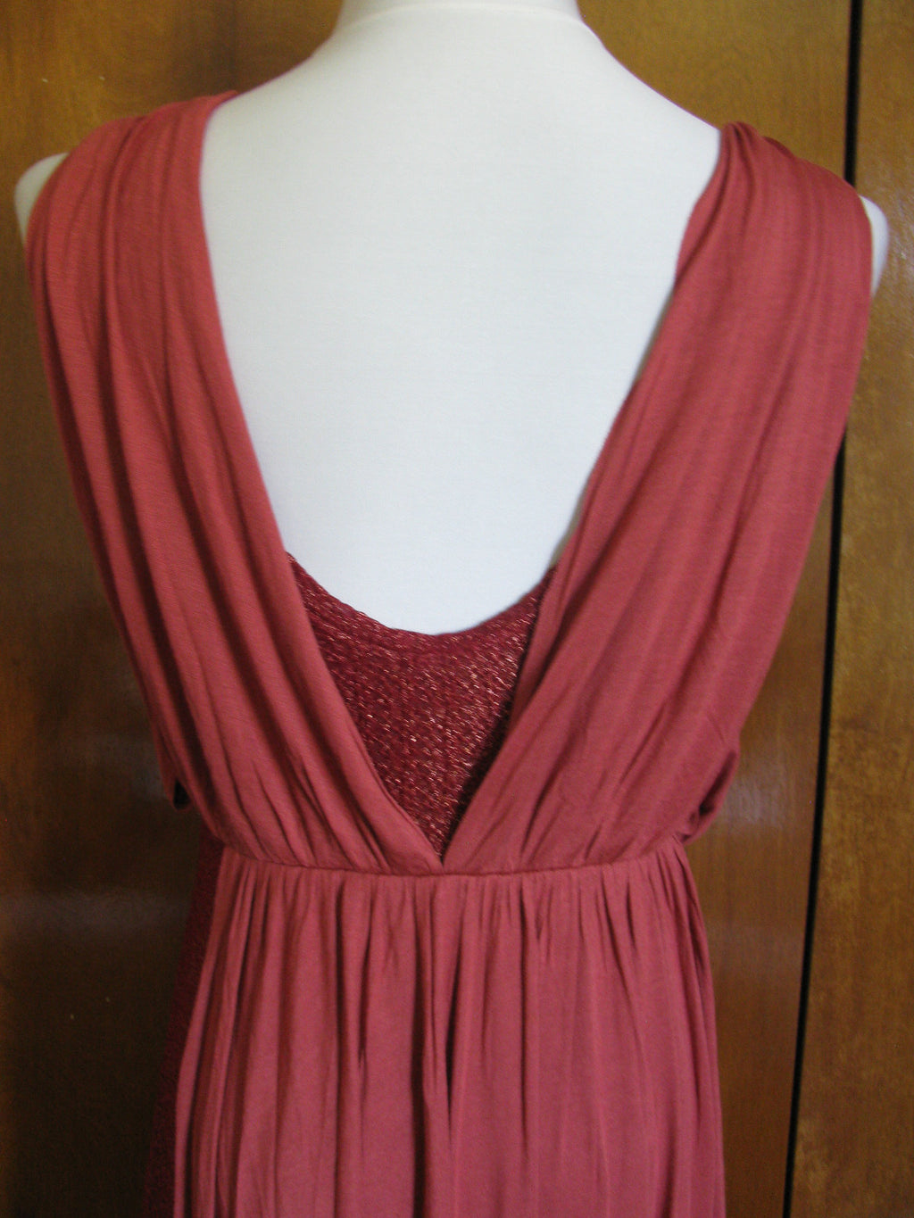 Free People Women’s Draping Over Tuscan Red Soft Dress 
