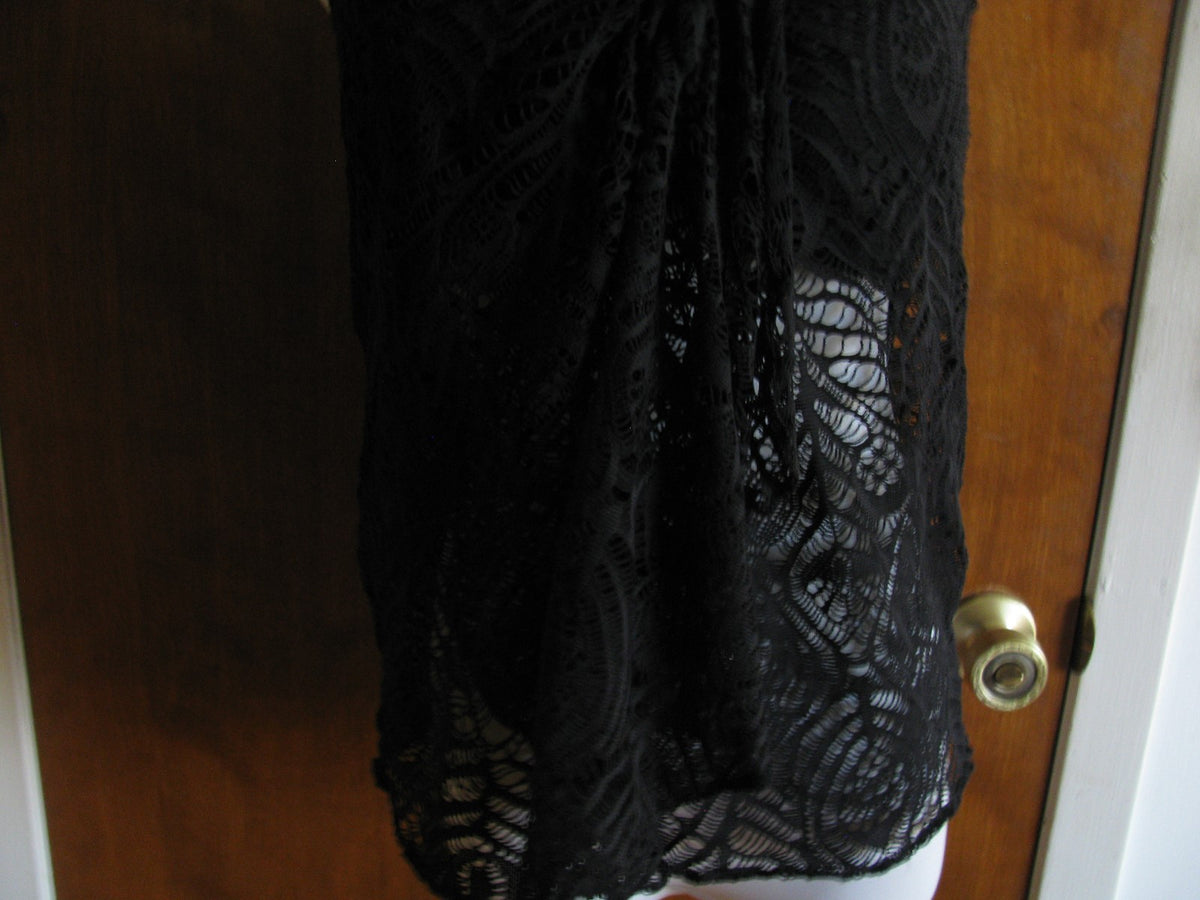 Ralph Lauren black detailed bedding suit top size 12 NWT