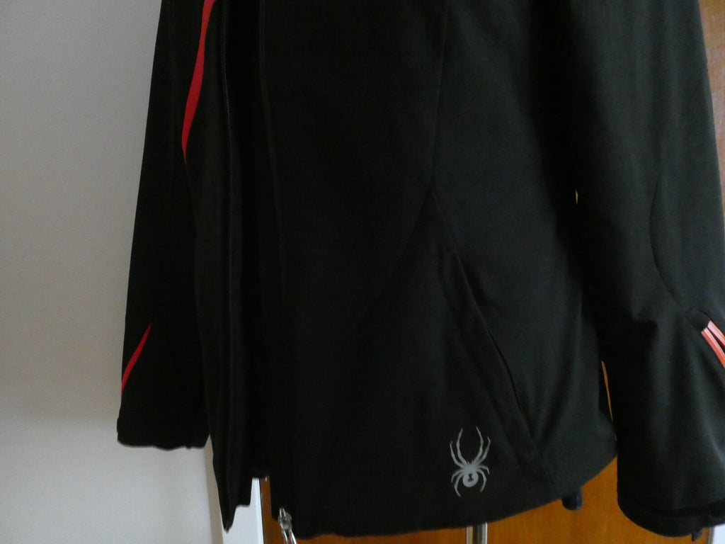 Women’s Spyder 3M Thinsulate Black Hooded Ski Snow Jacket Size 10