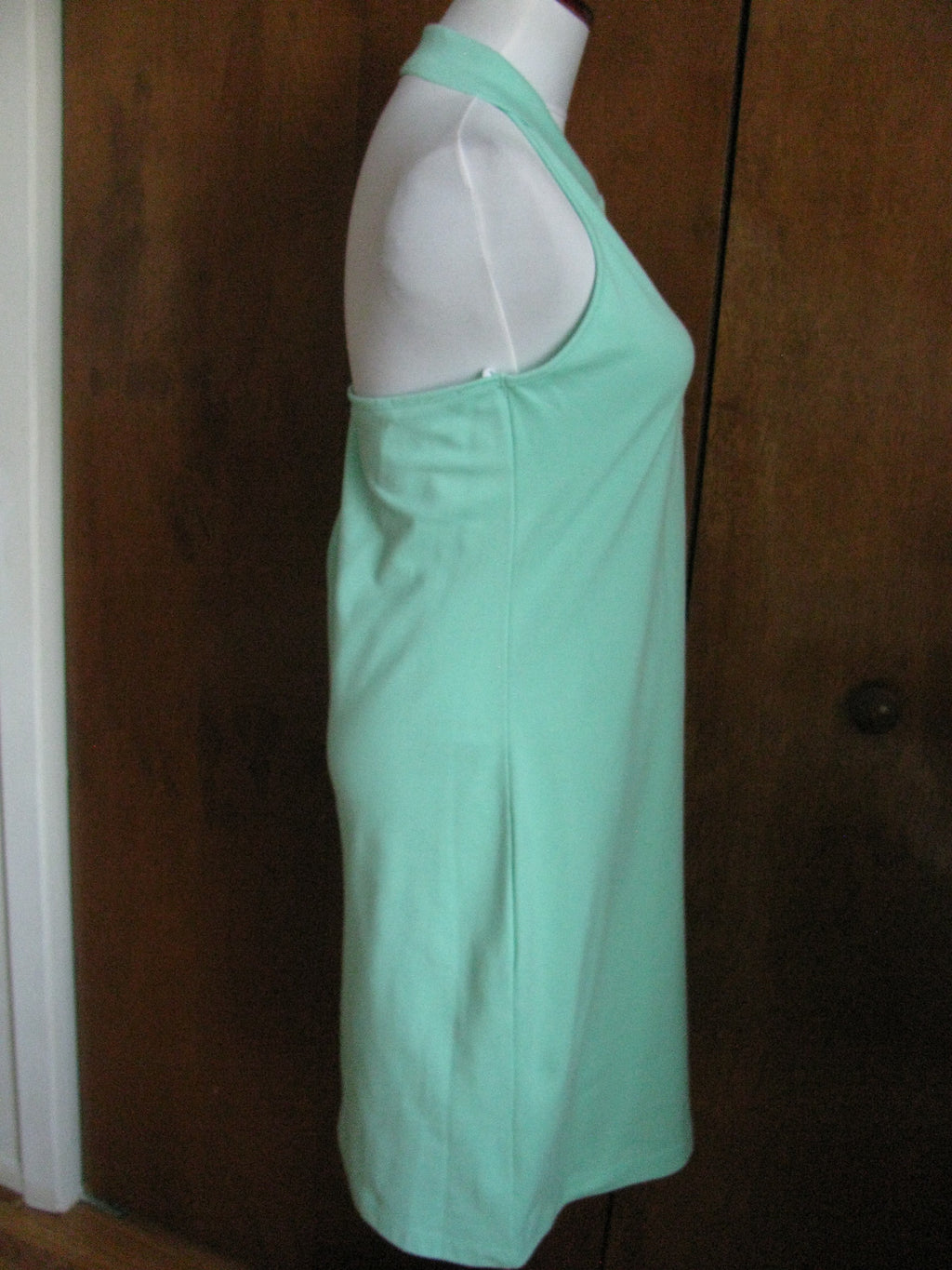 Lacoste women's green cotton halter dress New