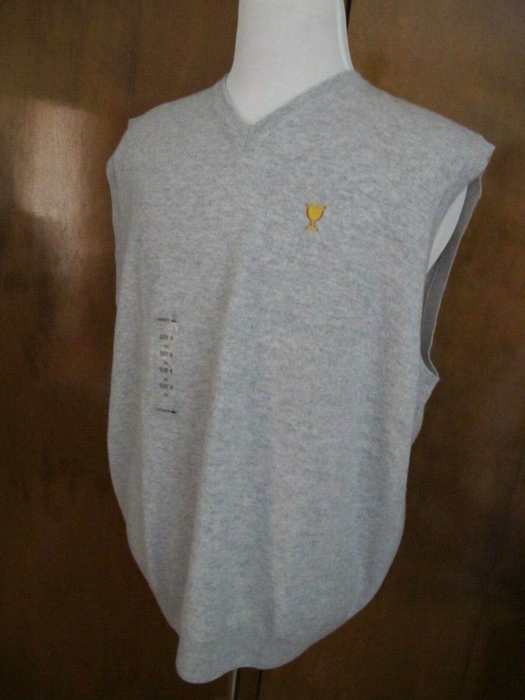 Lacoste men's chalkboard heather cashmere V-neck vest 3XL(Runs small) fits 2XL