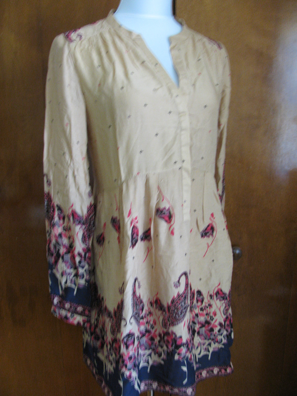 Free People Women's Gold Combo Dress Xsmall