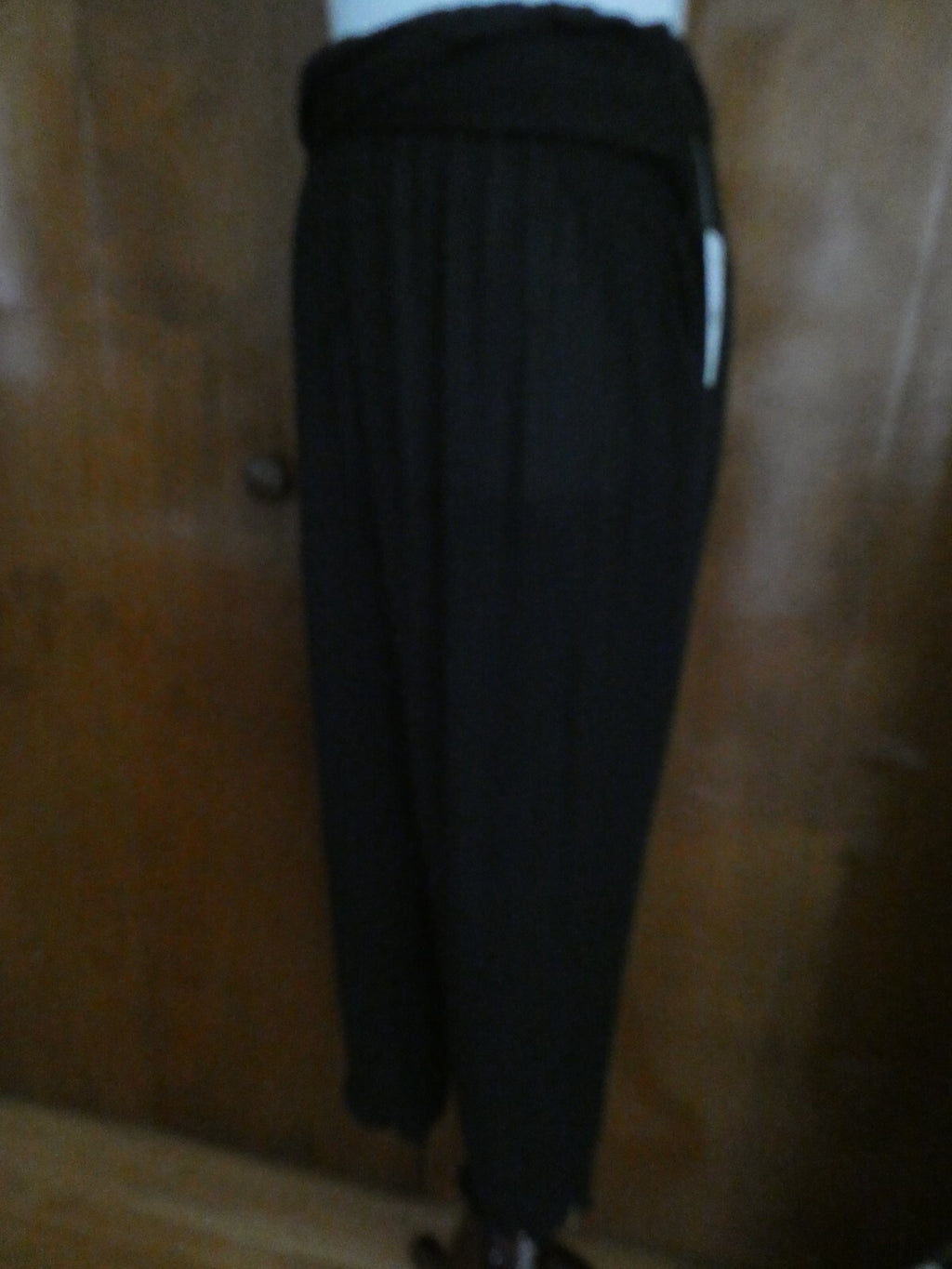 Free People Black Pockets Elastic Waist Rayon Yoga Jogger Pants Size Large