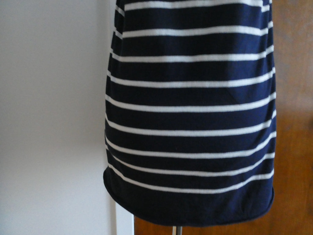 Gap Women’s Navy-Blue Striped Tank Top Red Stripe Sleeveless Cotton Large NWT