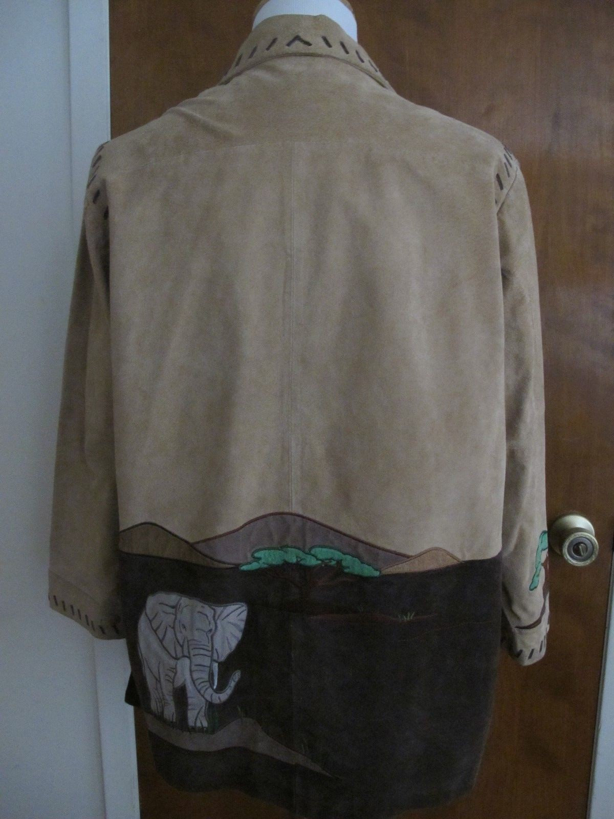 The Quacker Factory Jacket Women's Multi-Color Animal Print Leather Size 1X