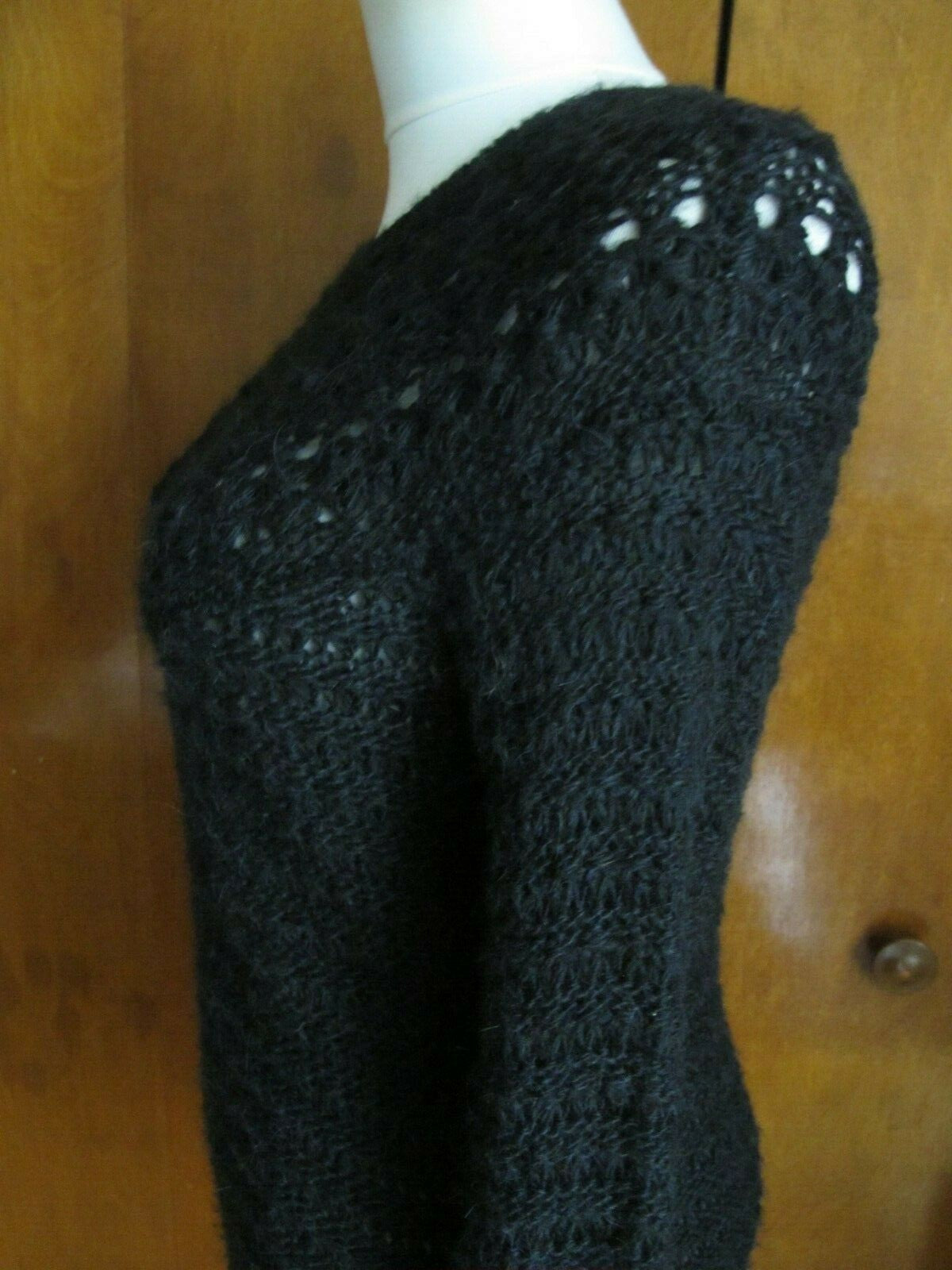 Lauren Ralph Lauren women’s black crewneck detailed sweater Medium
