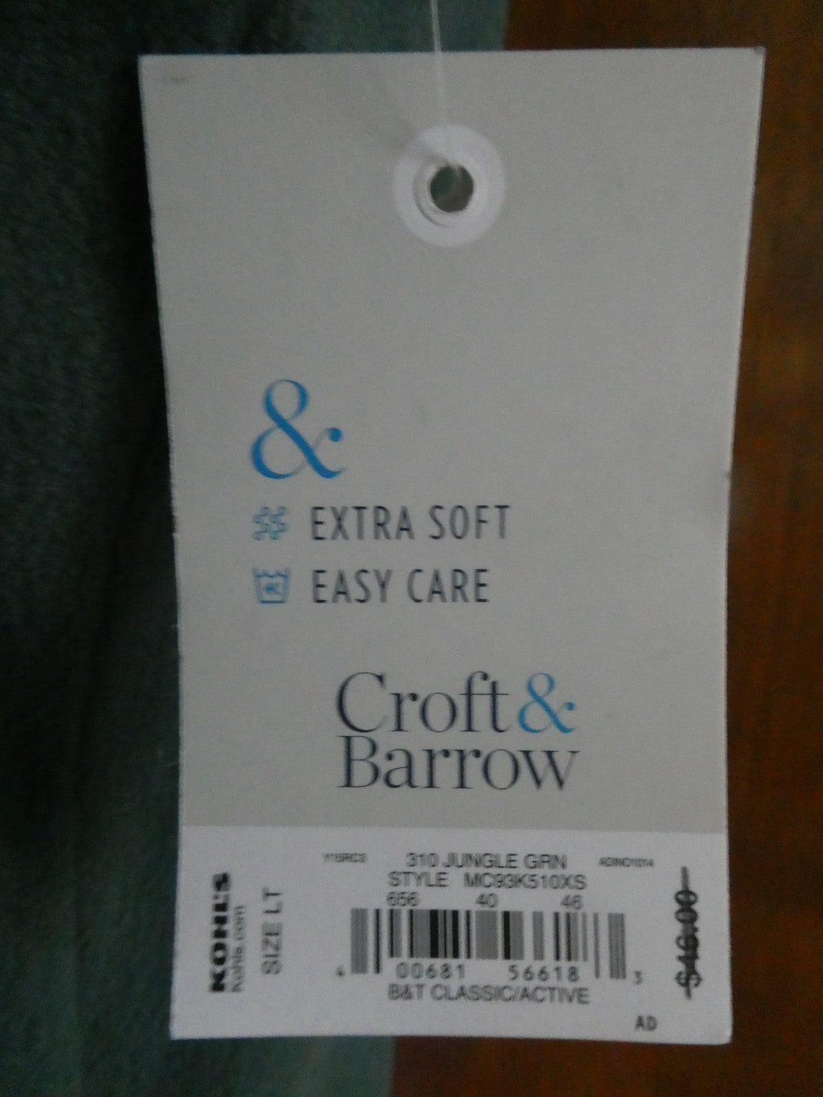 Croft Barrow Women's Green Full Zip Extra Soft Vest w/Pockets Size LT