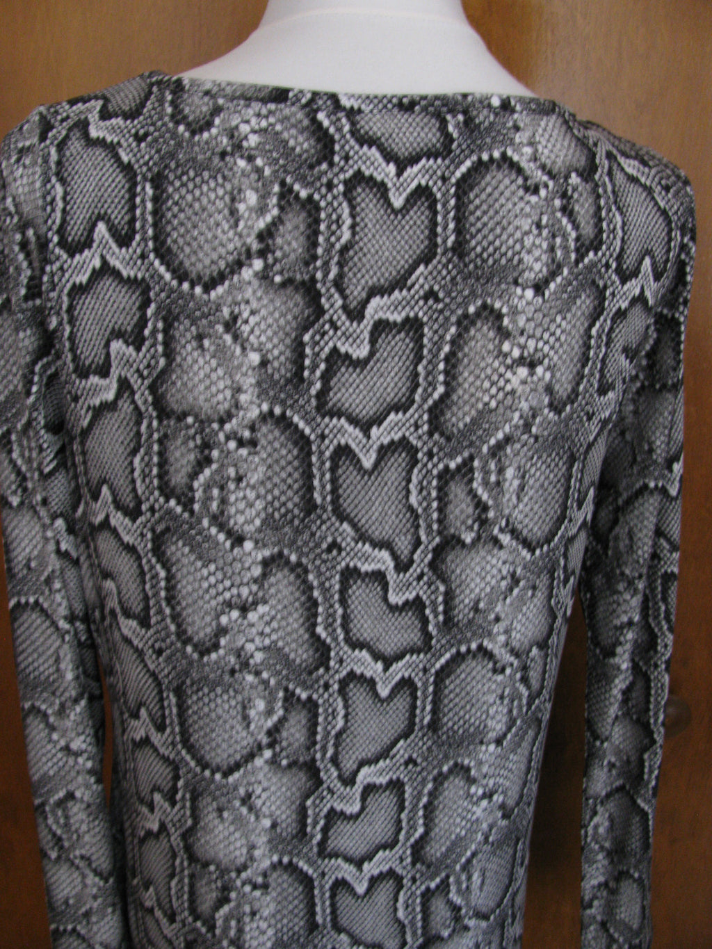 Michael Kors women’s snake print boat neck jersey shift long sleeves dress