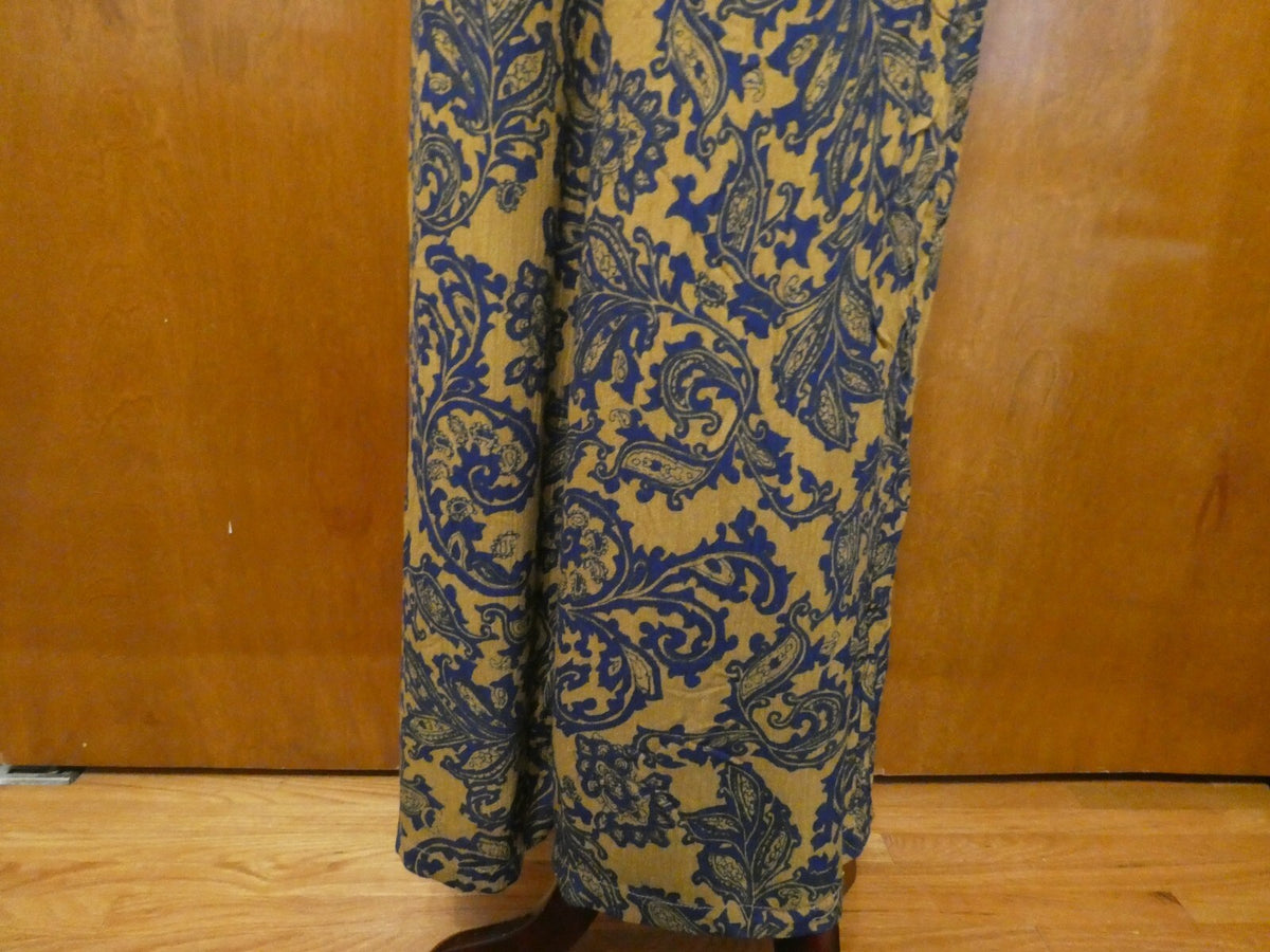Anthropologie Women’s God/Blue Hei Harem Pull on Drawstring Floral Pants S