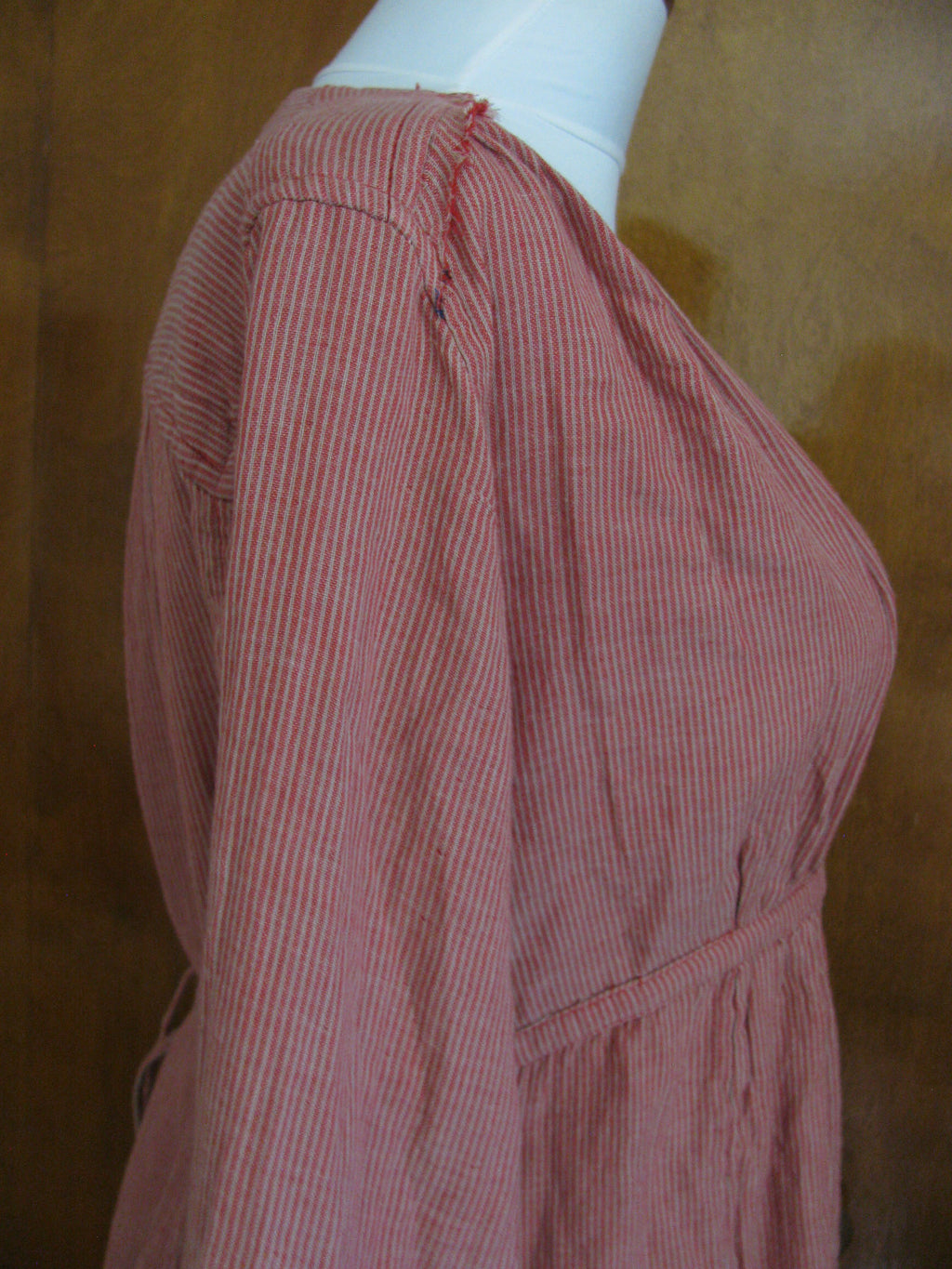 Free People women's red stripe combo cotton lined tunic top 