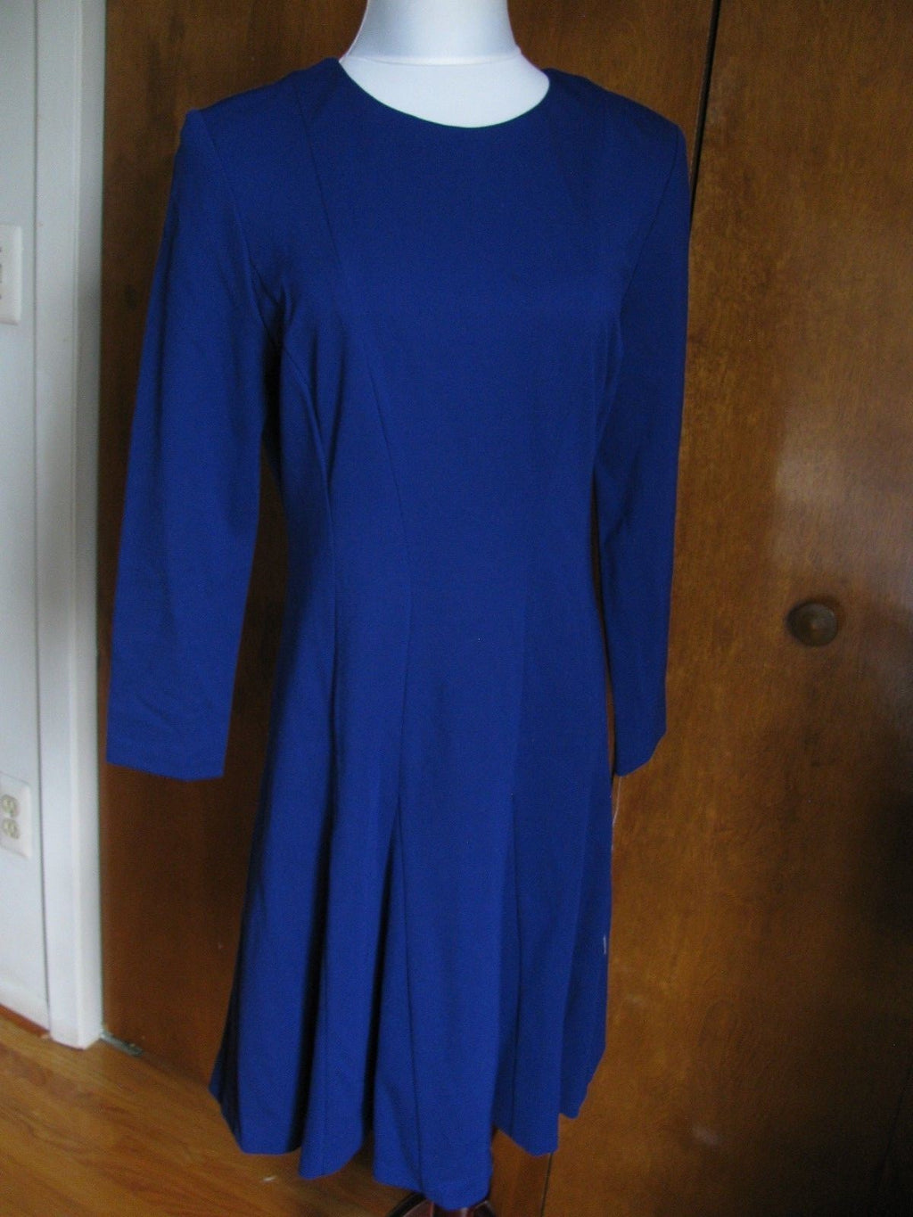 Ralph Lauren women’s stylish A-line cannes blue NWT detailed dress size 12