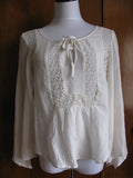 Denim & Supply women’s off white cotton viscose top Small New