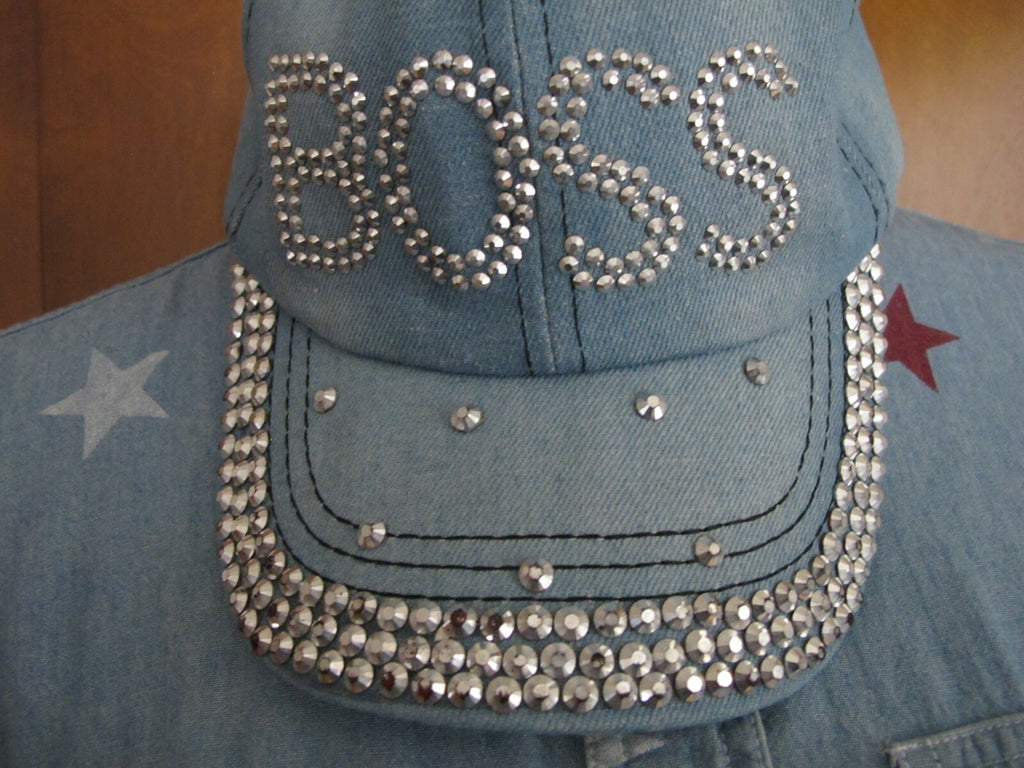 Marbella & Ashford women’s blue jeans hat one size 