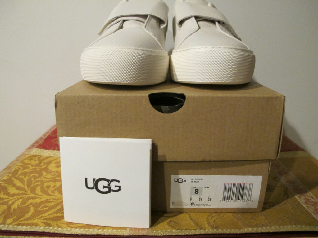 UGG Australia Neri Women's White Leather Fashion Sneaker Size 8 Style# 1106621