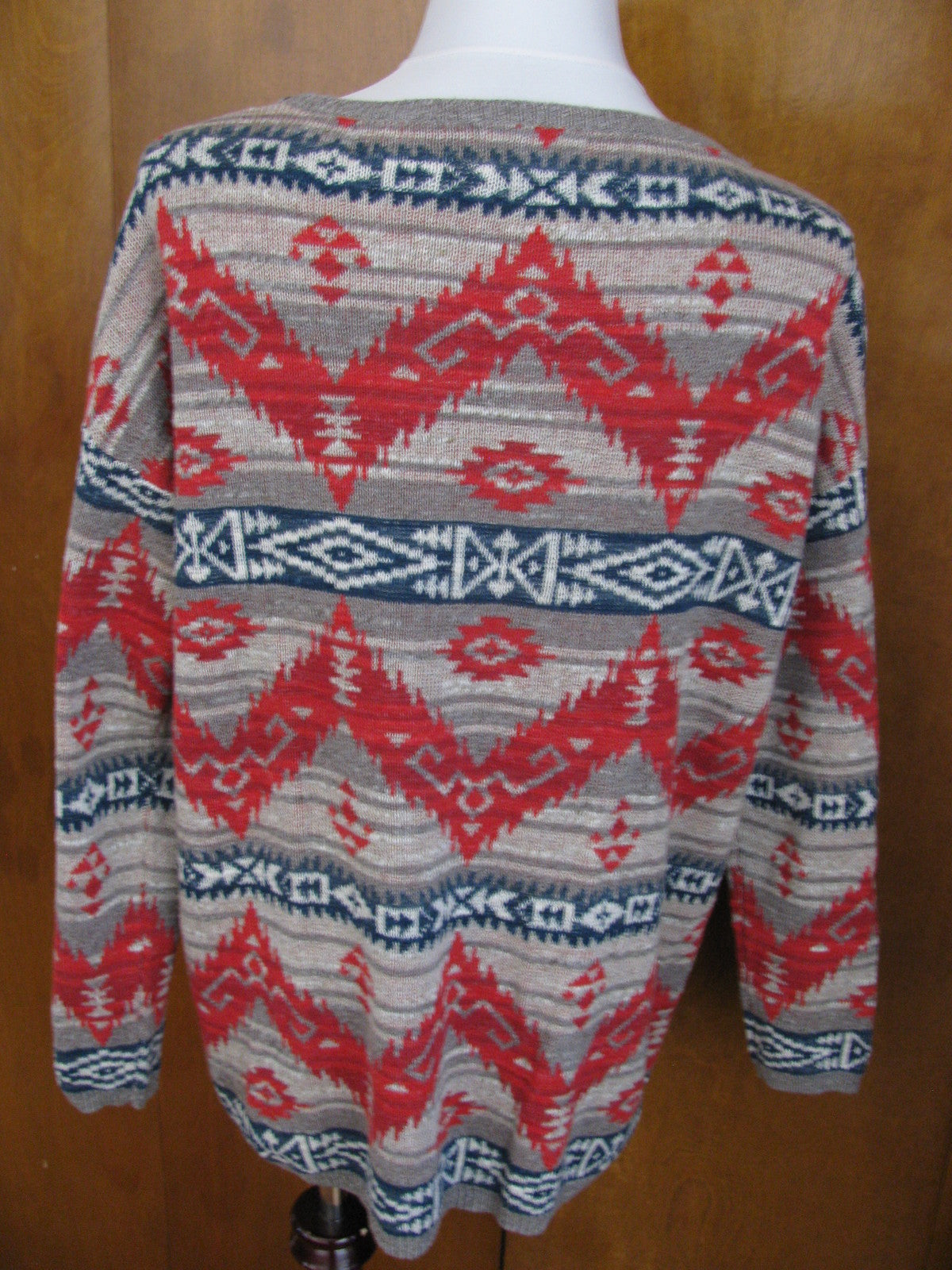 Denim & Supply women's multi color cotton 3/4 sleeves sweater Small