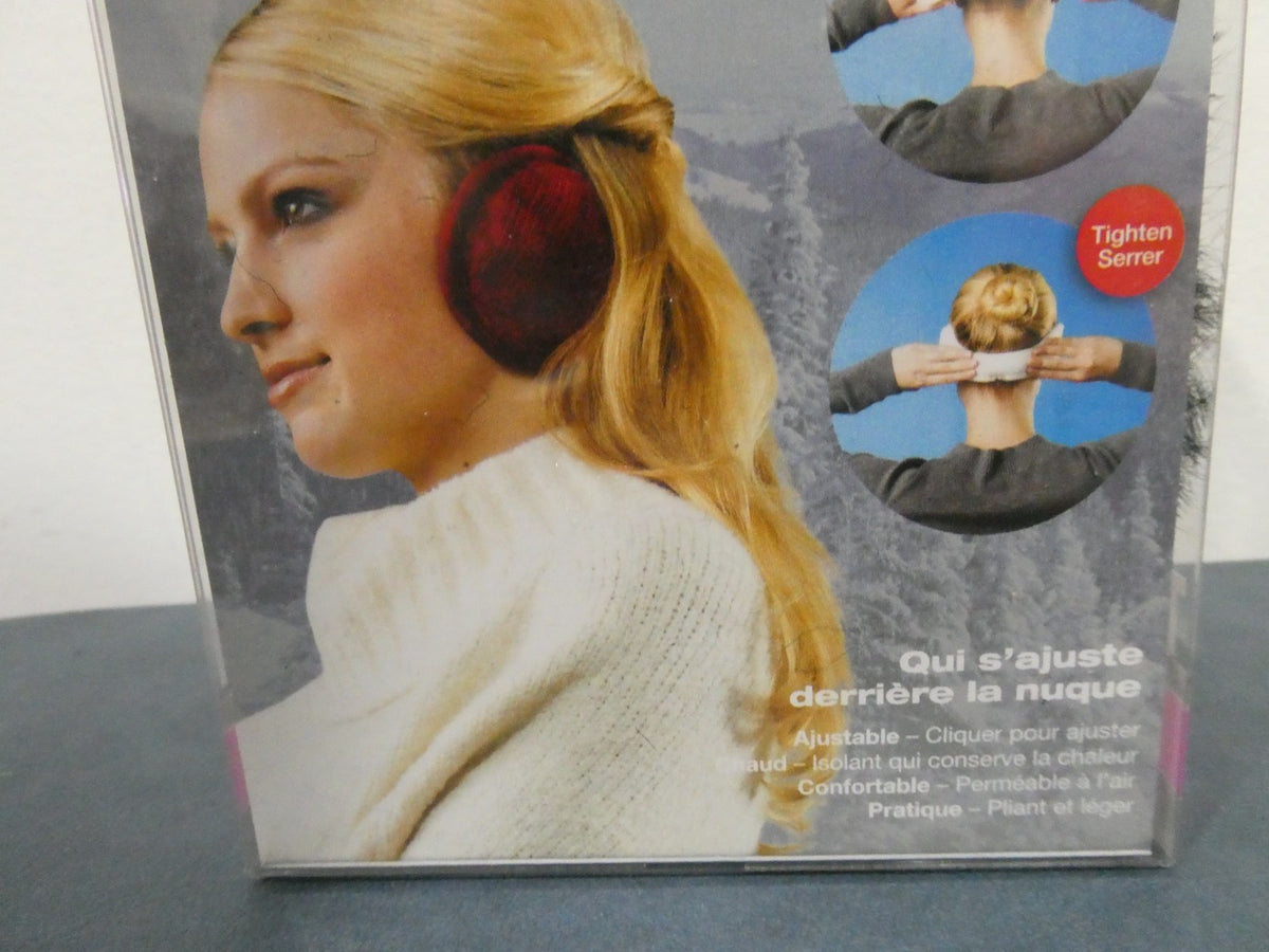 180s Winterlude women cozy fleece ear behind the head warmer adjustable black