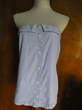 Anthropologie Maeve Women’s Cotton Lined Blue Motif Top Tank Size 14