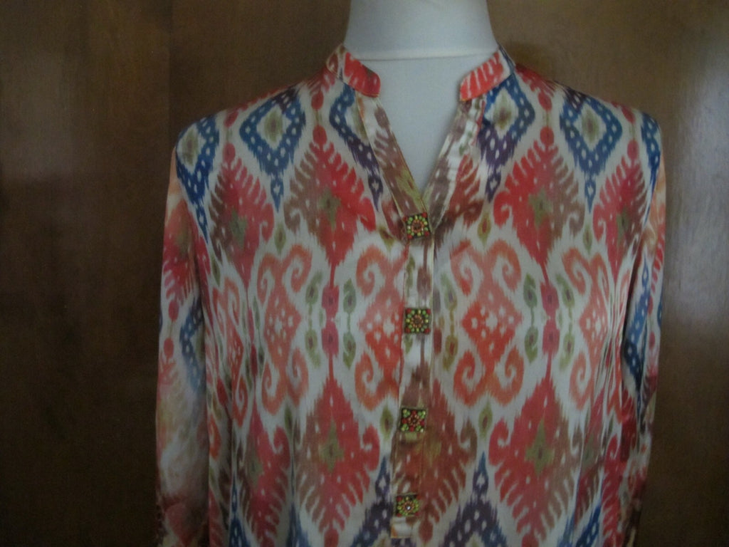 Lime Light Women’s Multicolor Tunic Top Or Swim Cover Medium