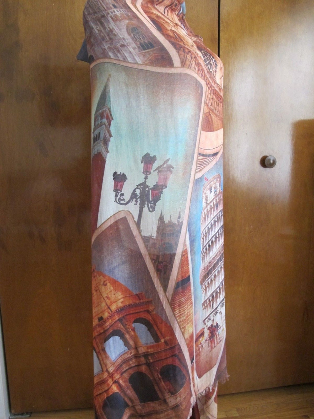 Silky Yu women's modal multi color scarf wrap shawl 46" x 46" NWT