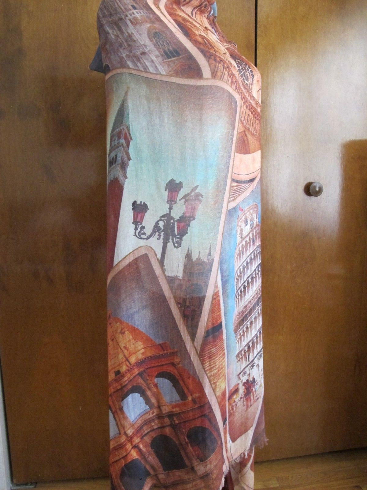 Silky Yu women's modal multi color scarf wrap shawl 46" x 46" NWT