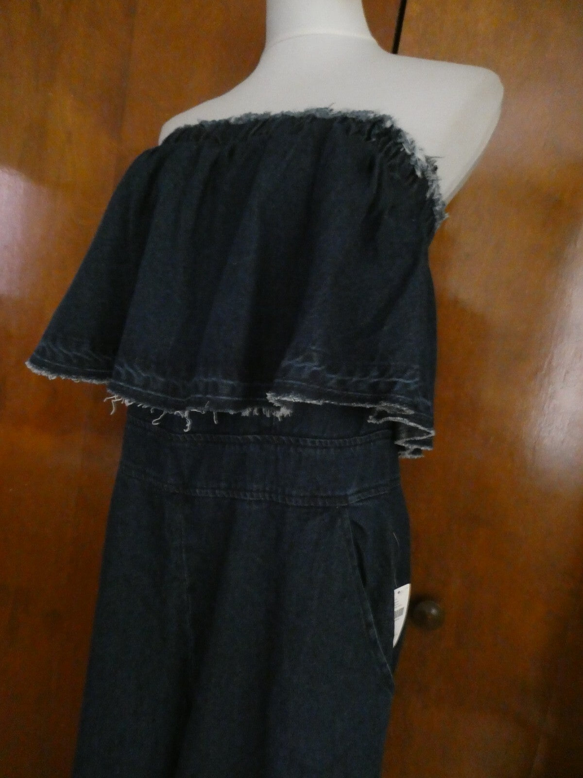 Anthropologie Hei Hei Women’s Blue Denim Jumpsuit Romper Size Large Retail $138