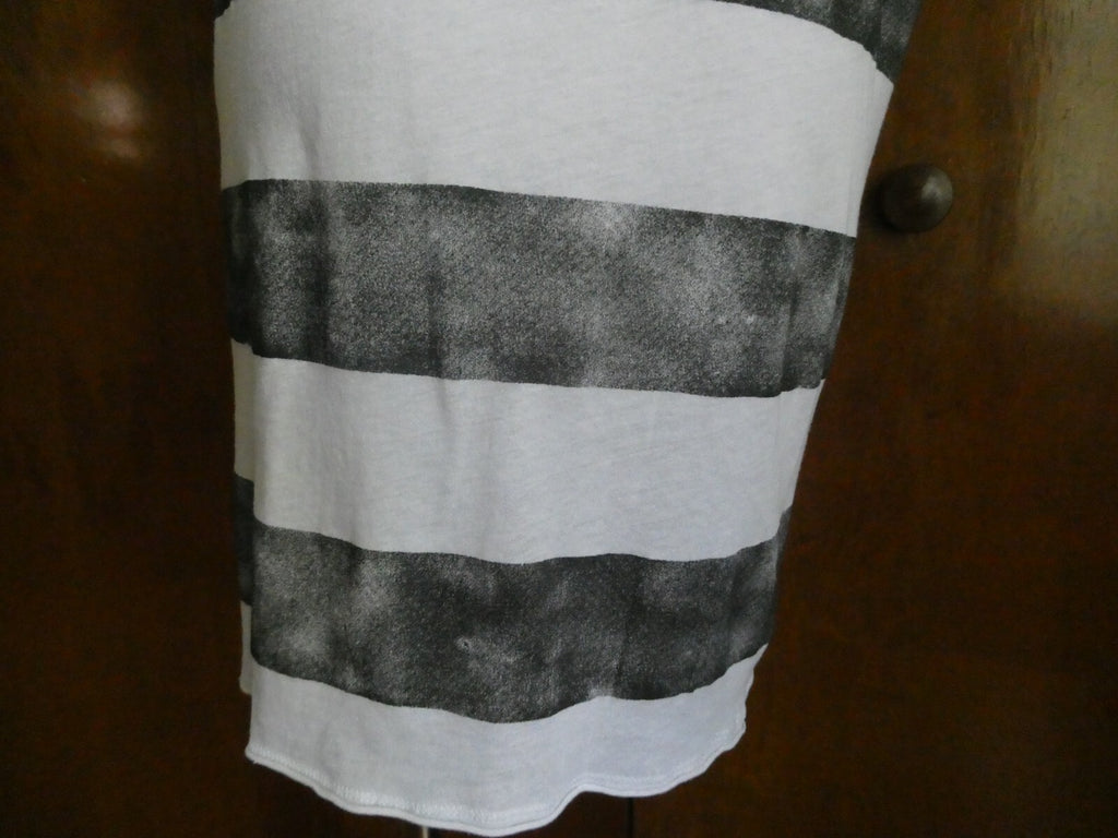 Link women’s short sleeves soft 100% cotton striped long top size large