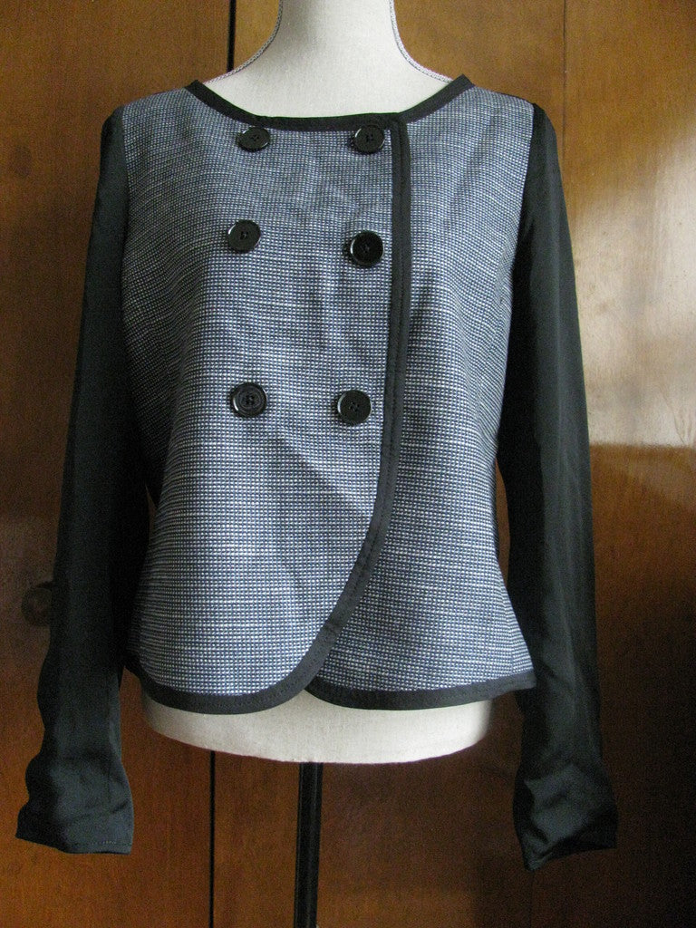 Gap Women's Gray/Black Lined Business Blazer Size Large NWT