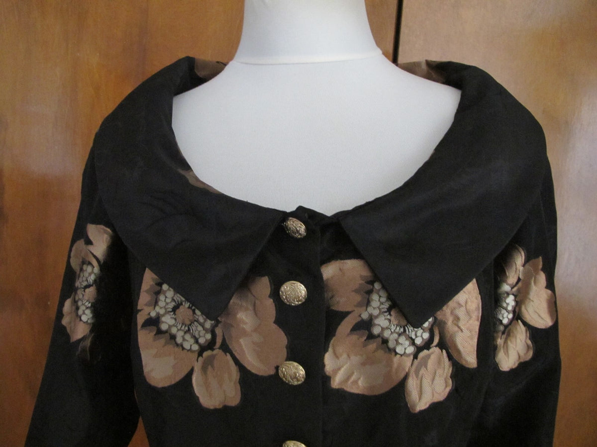 Juliana women’s black 6 button lined evening blazer jacket size 8 pre-owned