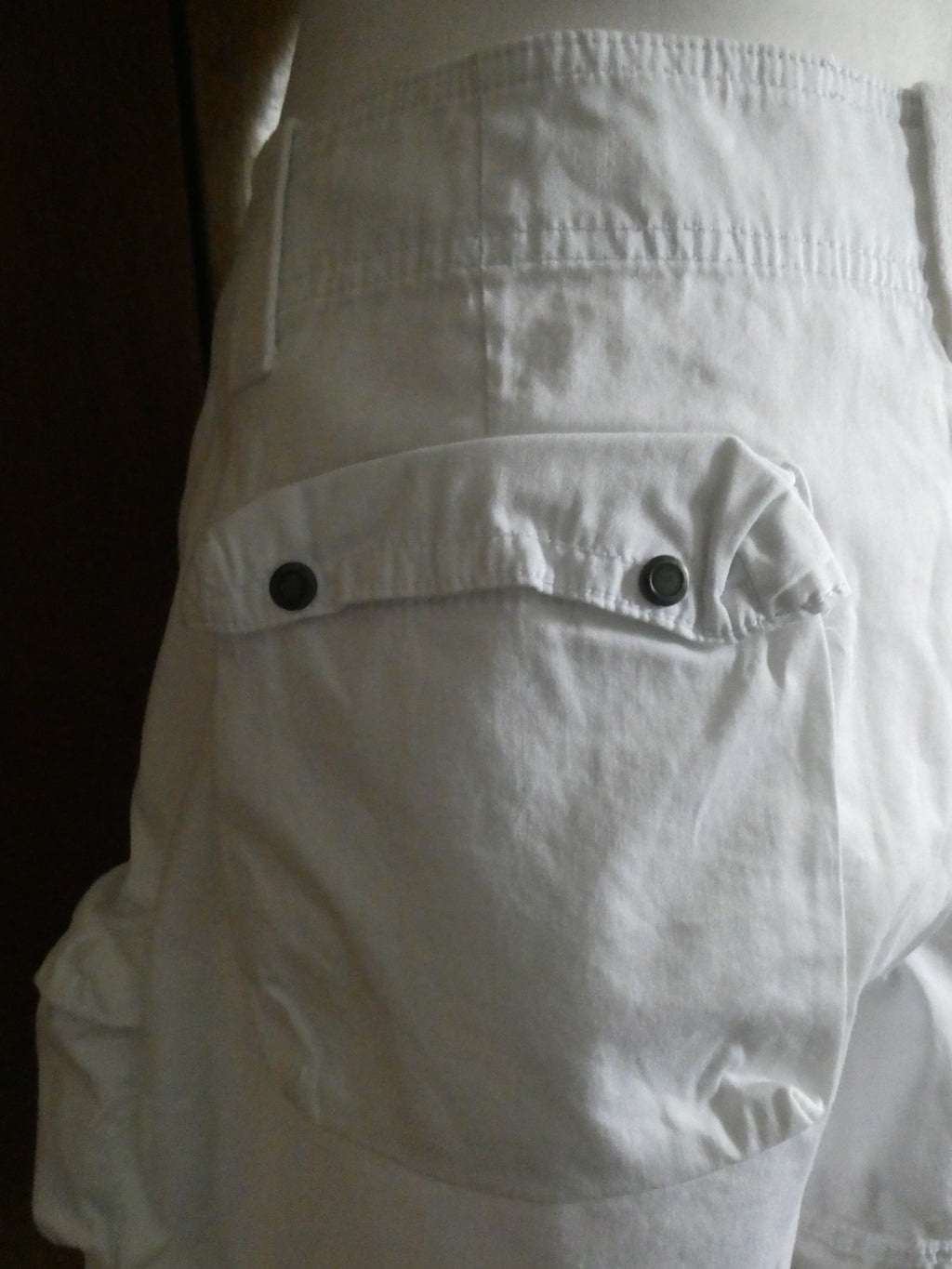 United Colors of Benetton Women White Cargo Shorts EU 46 Cotton Stretch US 10/12