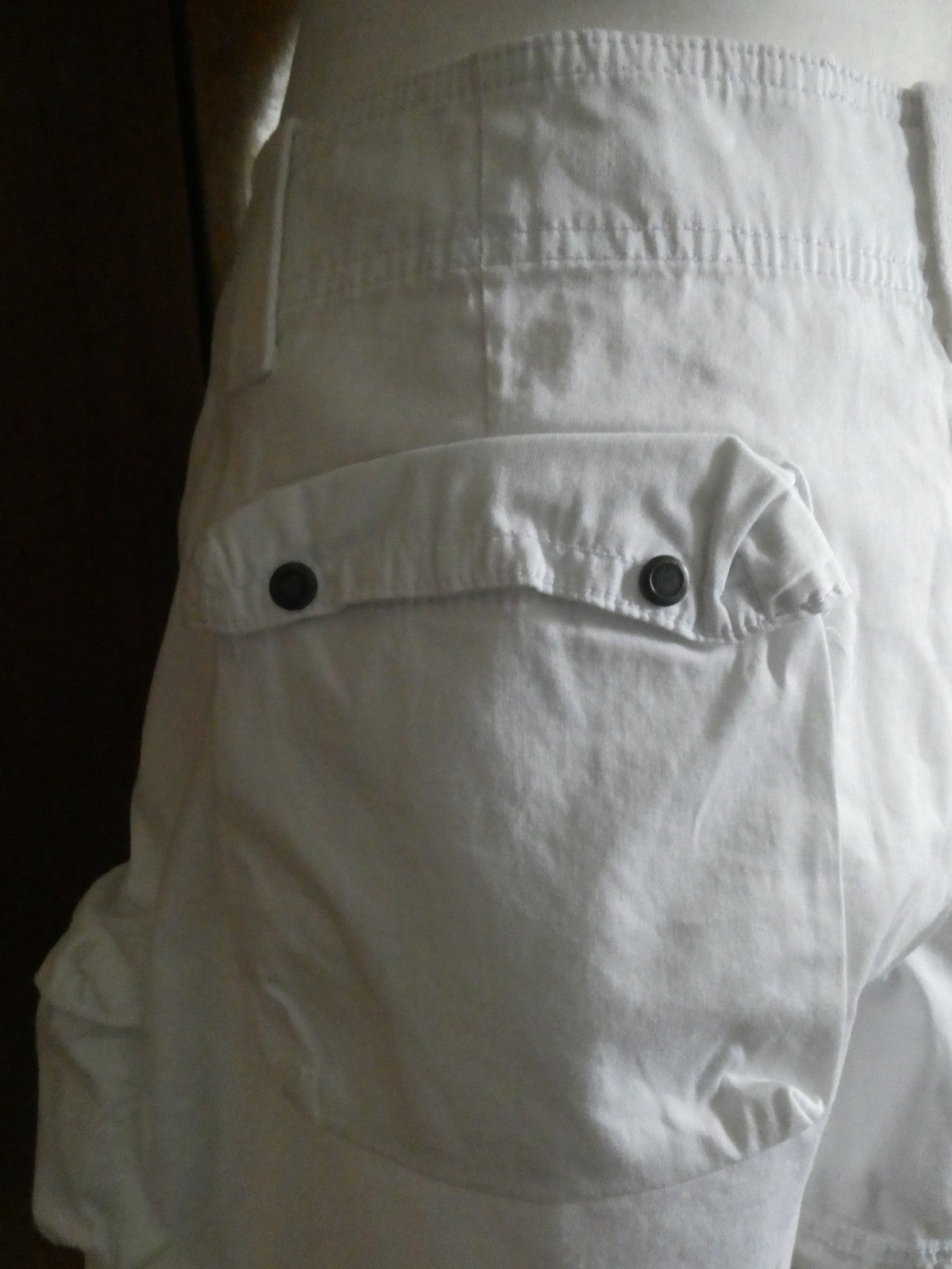 United Colors of Benetton Women White Cargo Shorts EU 46 Cotton Stretch US 10/12