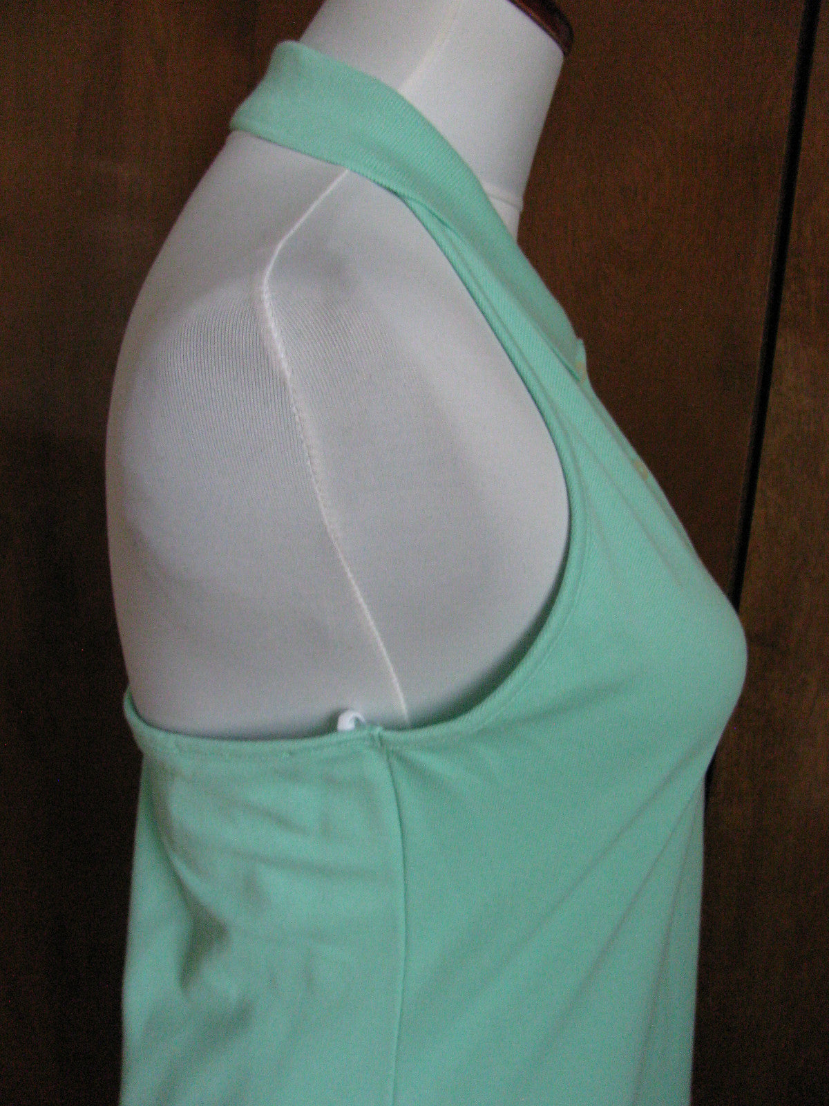 Lacoste women's green cotton halter dress New