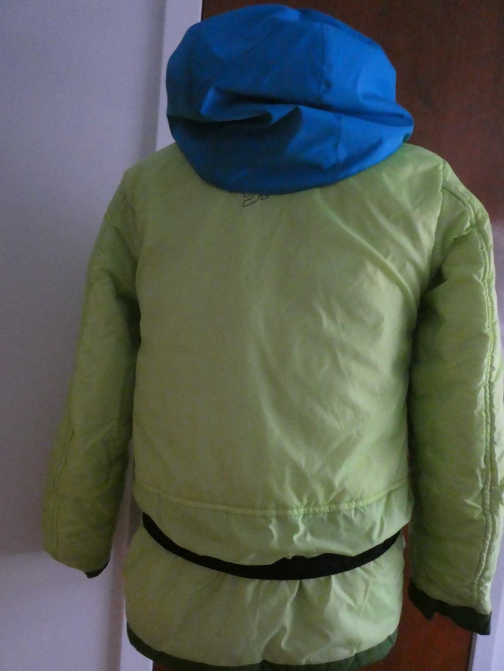Spyder Kids Sz 16 Ski Jacket Blue Gray Green Hooded 3M Thinsulate Insulated Coat