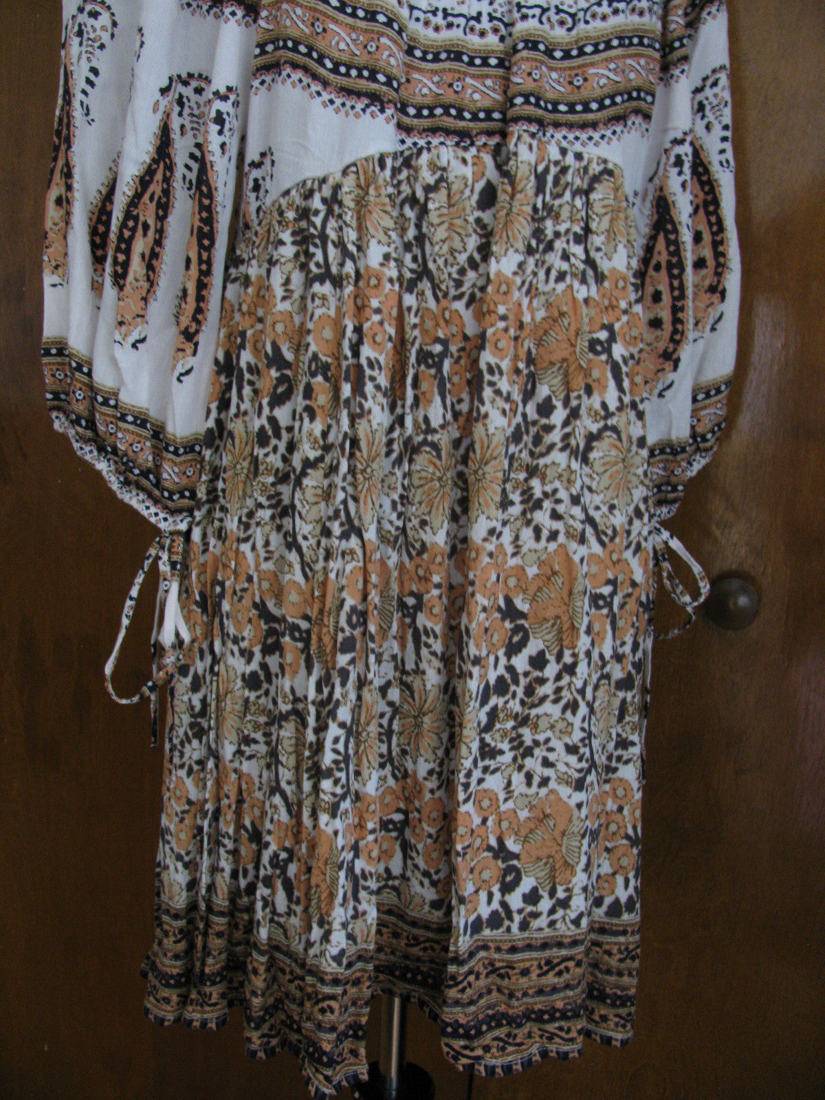 Free People women’s soft rayon ivory combo mini New dress 