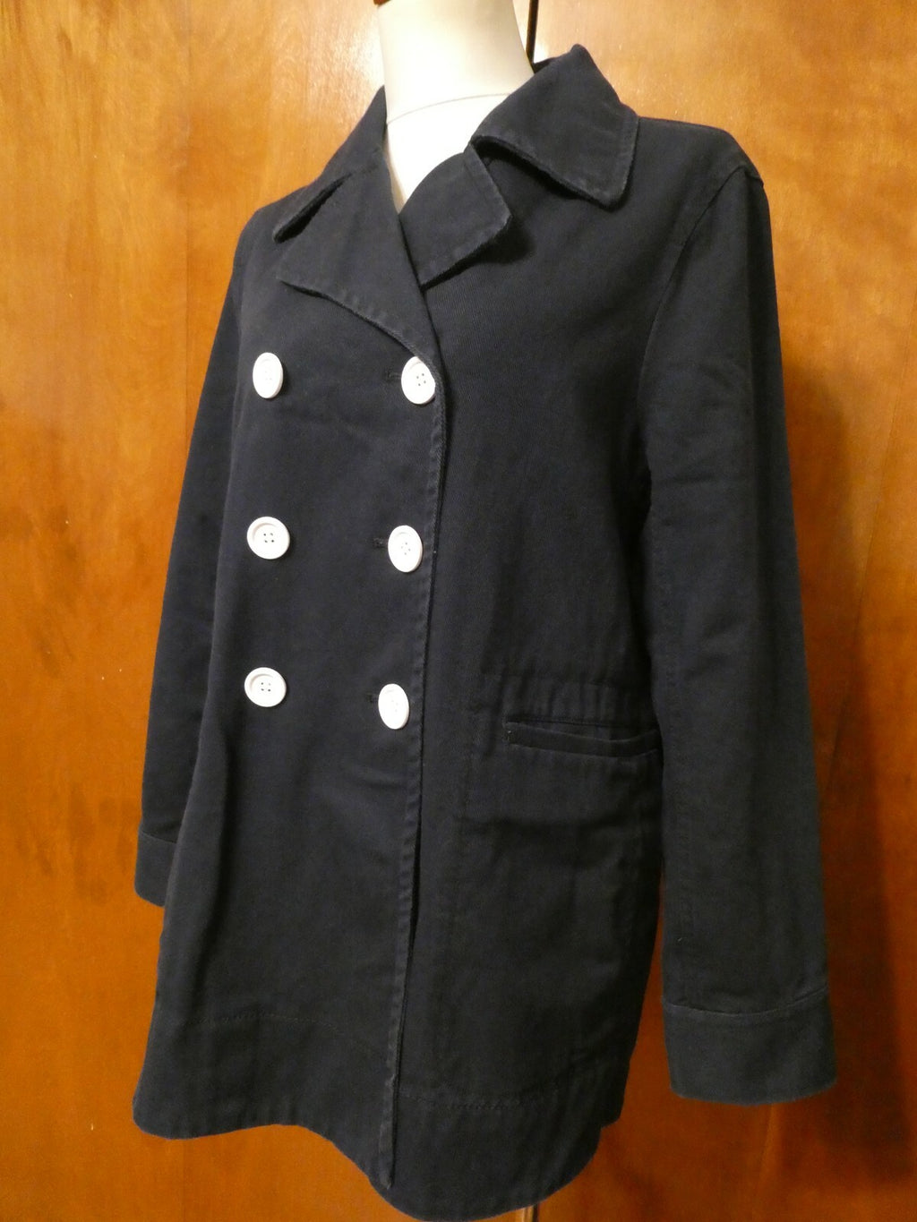 J. Crew Women’s Button Up Cotton Casual Long Blue Jacket/Coat Size 12
